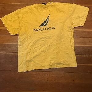 Nautica Yellow Short Sleeve Tee Vibrant Crew Neck